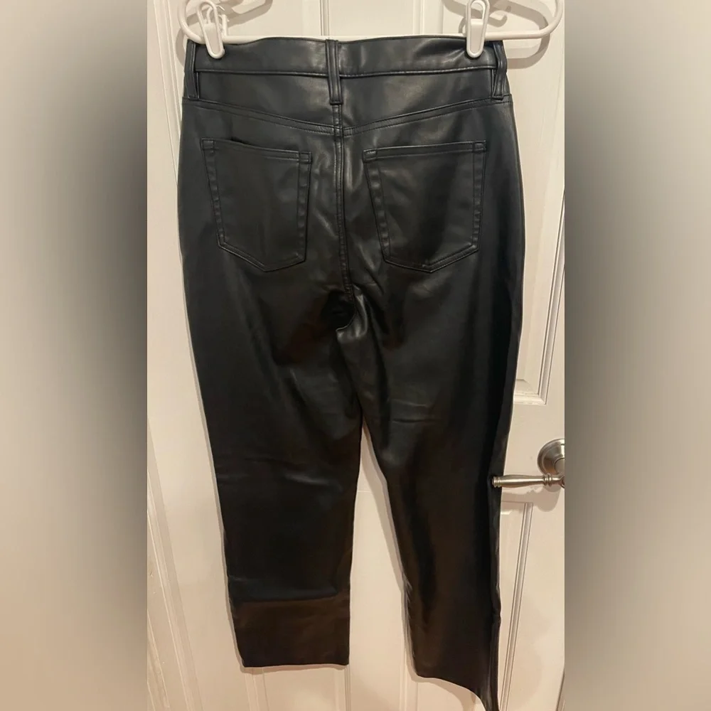 And Now This Black Faux Leather Womens Pants 8 - Picture 4 of 4